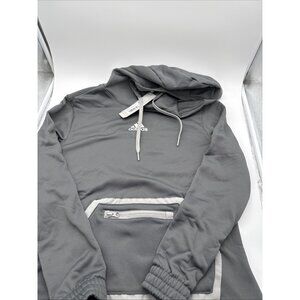 Adidas Pullover Hoodie Gray Size S Water Absorbing Feel Dry Recycled Fabric NWT